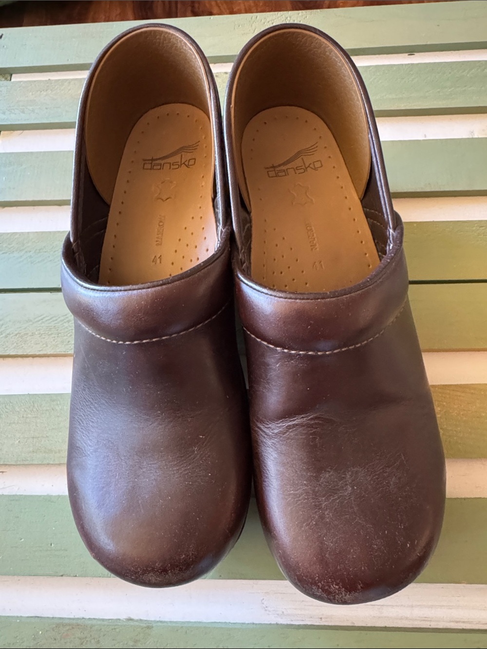 Dansko Brown Leather Clog 41 Narrow